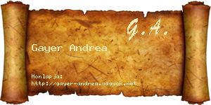 Gayer Andrea névjegykártya